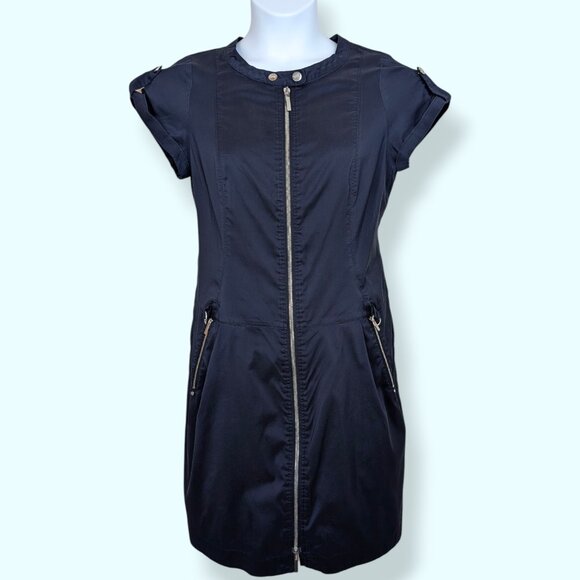 Blacky Dress Berlin Blue Industrial Zip Dress - Picture 1 of 8